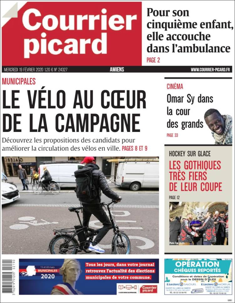 Portada de Courrier Picard (Francia)