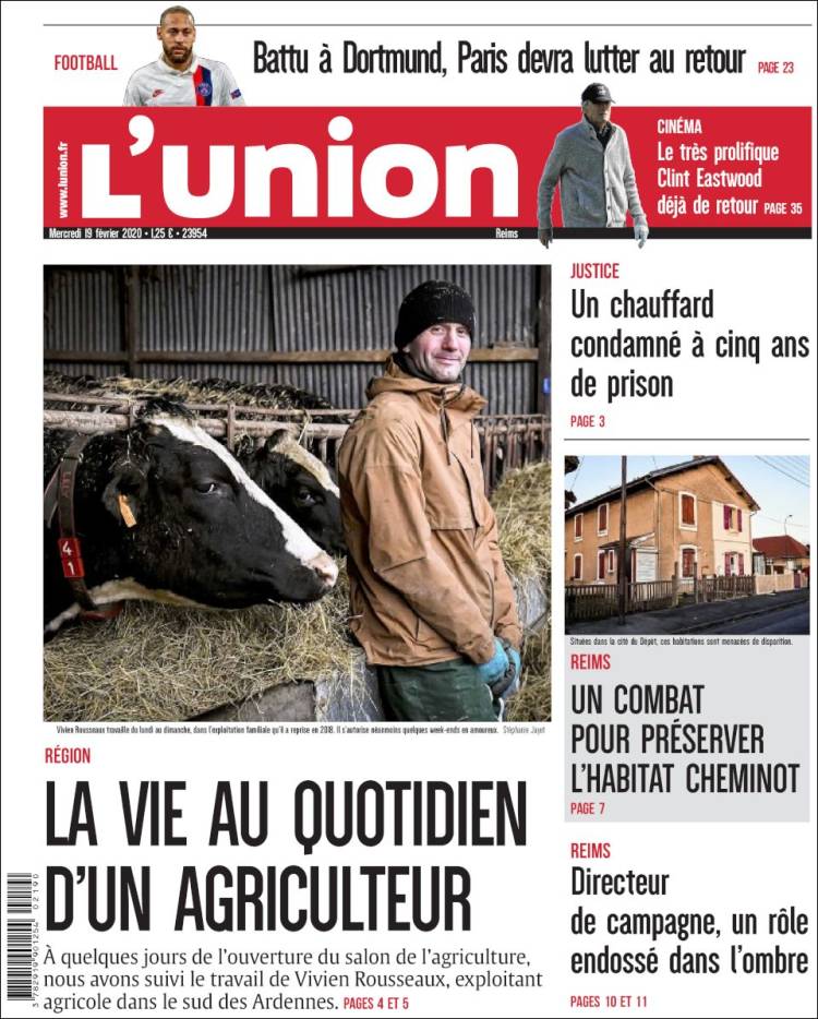 Portada de L'Union (Francia)