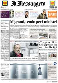 Portada de Il Messaggero (Italia)