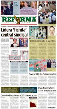 Portada de Reforma (México)