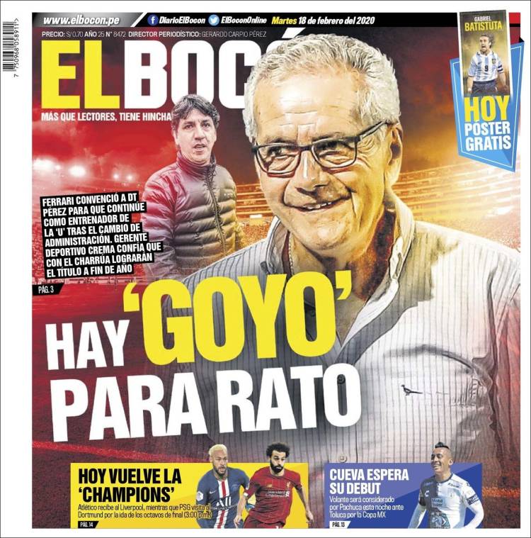 Portada de El Bocón (Per&uacute;)