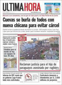 Portada de Última Hora (Paraguay)