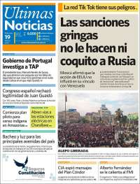 Portada de Últimas Noticias (Venezuela)