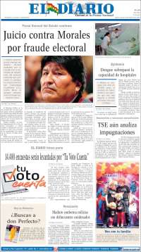 Portada de El Diario (Bolivia)