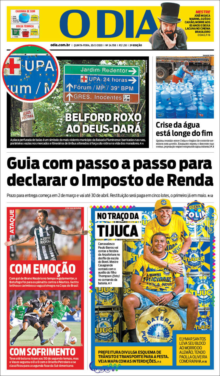Portada de O Dia (Brasil)