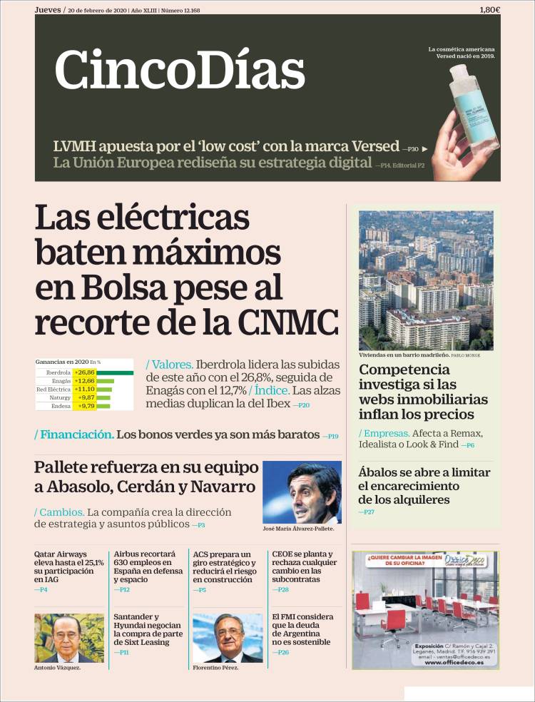 Portada de Cinco Días (Espa&ntilde;a)