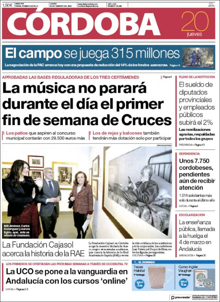 Portada de Diario de Córdoba (Espa&ntilde;a)