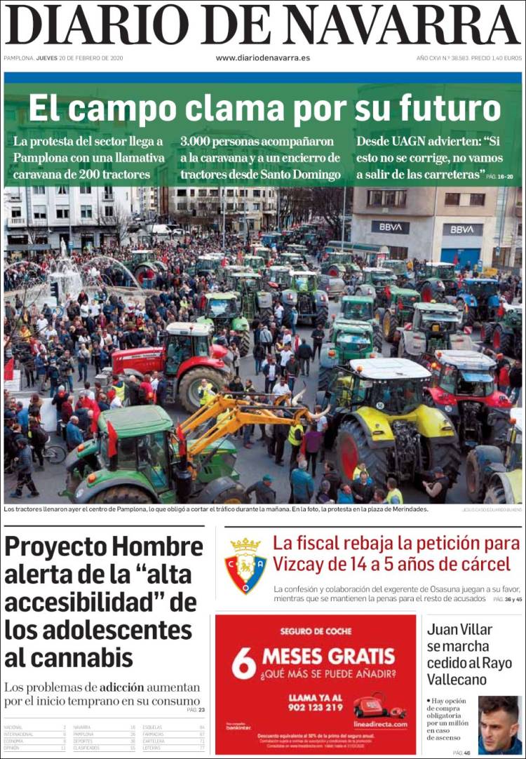 Portada de Diario de Navarra (Espa&ntilde;a)