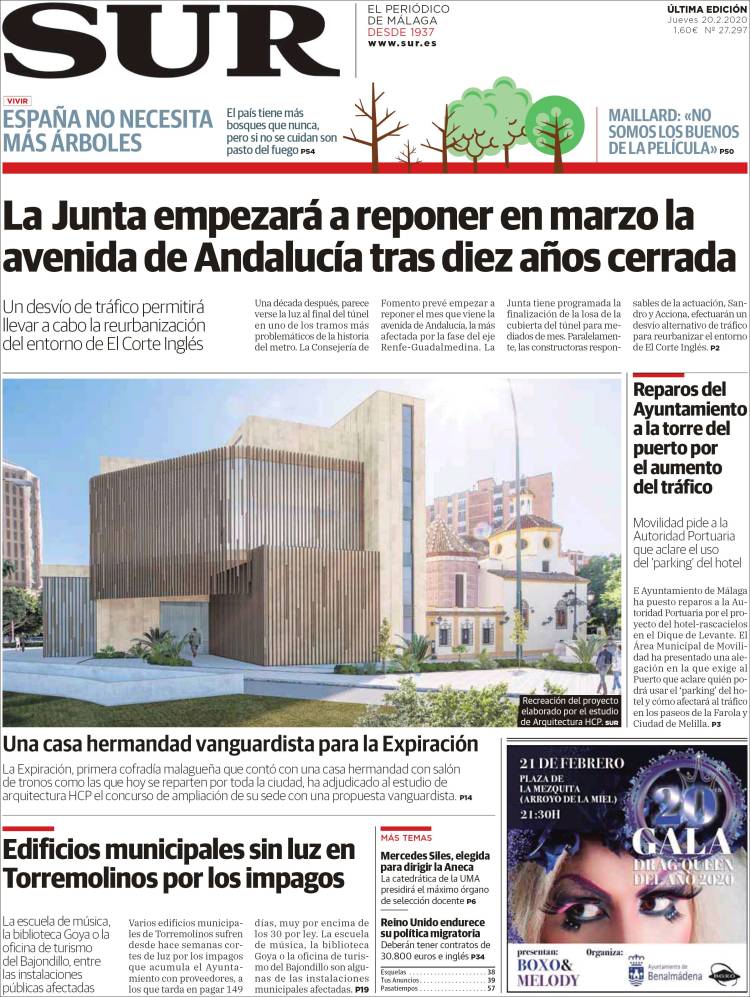 Portada de Diario el Sur (Espa&ntilde;a)