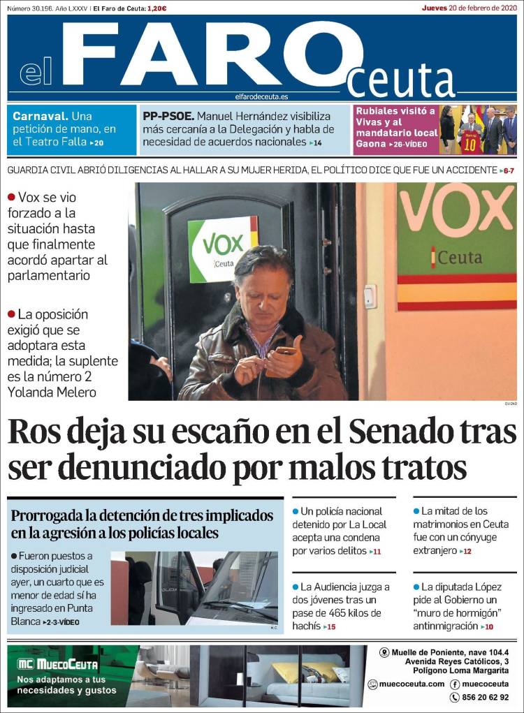 Portada de El Faro de Ceuta (Espa&ntilde;a)