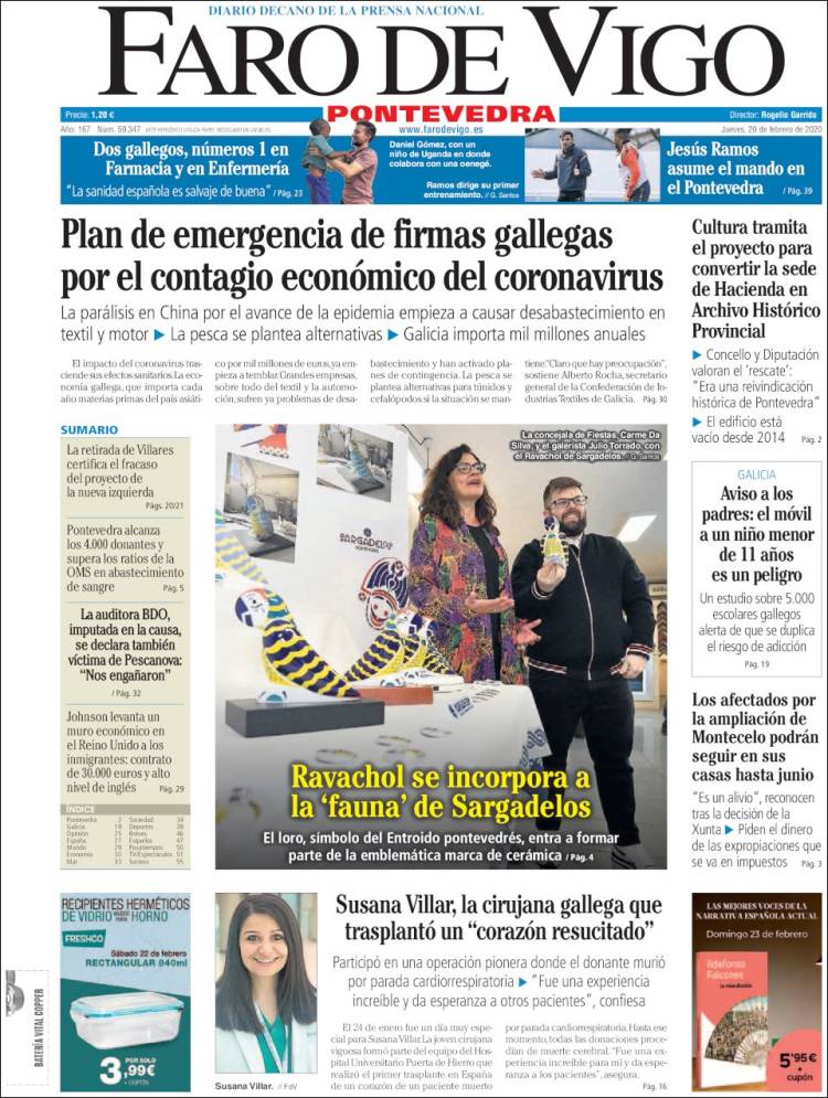 Portada de El Faro de Vigo - Pontevedra (Espa&ntilde;a)