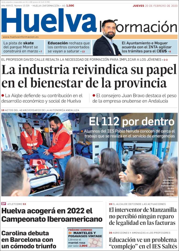 Portada de Huelva Información (Espa&ntilde;a)