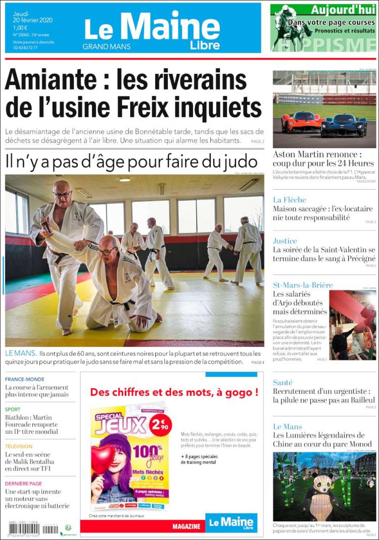 Portada de Le Maine Libre (Francia)