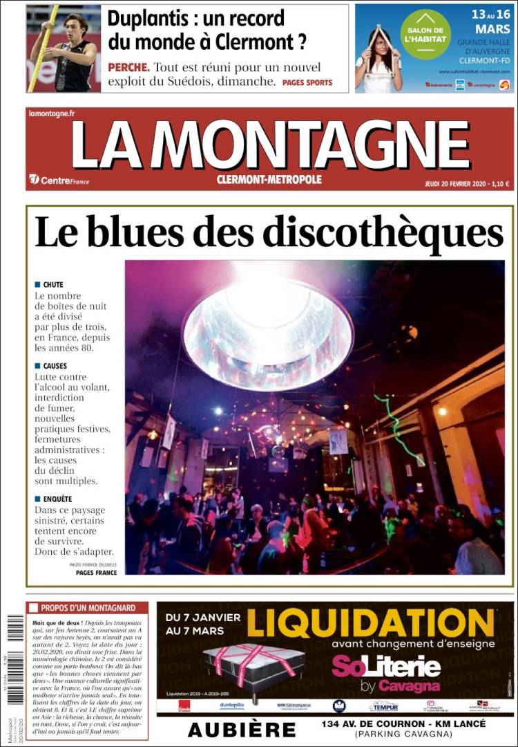 Portada de La Montagne (Francia)