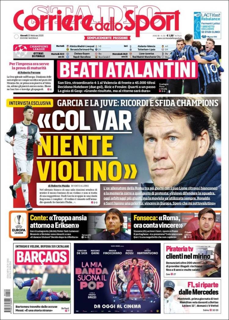 Portada de Corriere dello Sport (Italia)