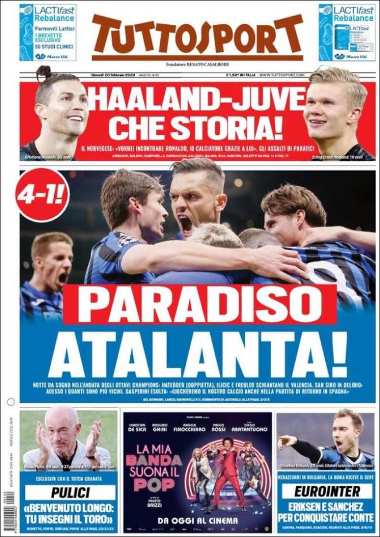Portada de Tuttosport (Italia)
