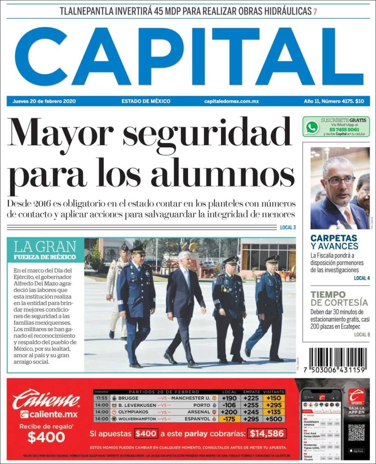 Portada de Capital México (México)