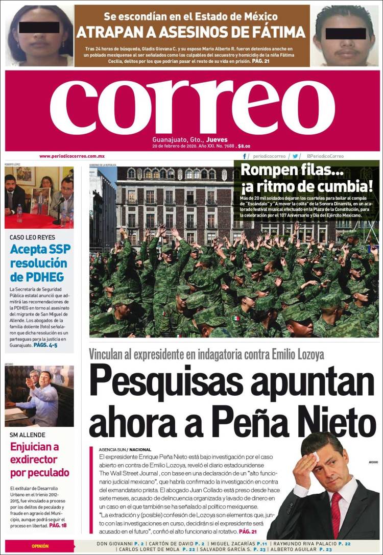 Portada de Correo - El diario del Estado de Guanajuato (México)