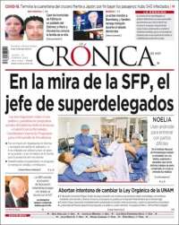 Portada de La Crónica de Hoy (México)