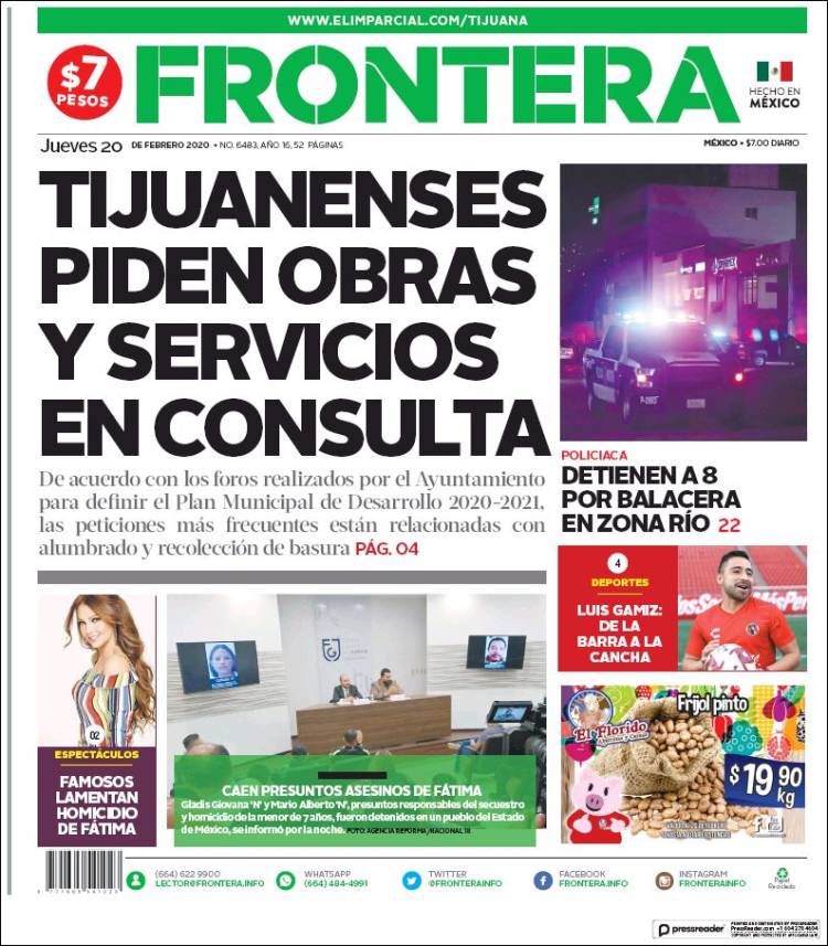 Portada de Frontera (México)