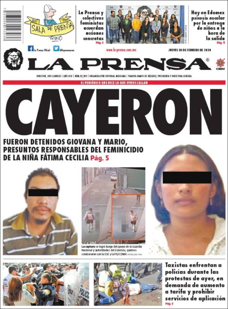 Portada de La Prensa (México)