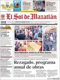 Portada de El Sol de Mazatlán (México)