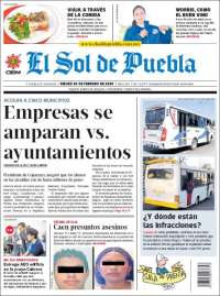 Portada de El Sol de Puebla (México)