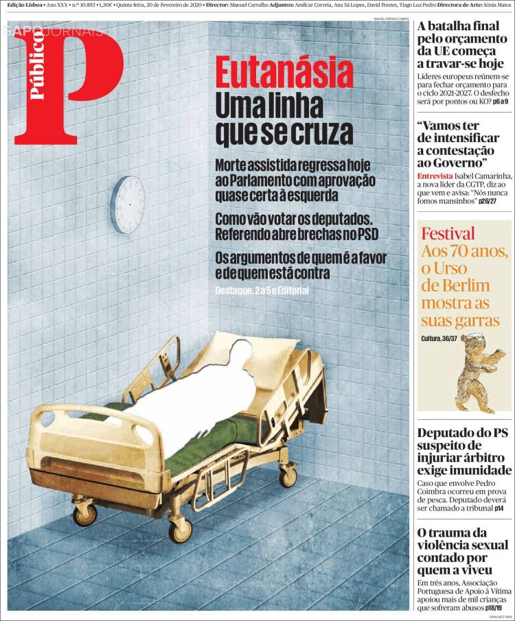 Portada de Público (Portugal)
