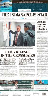 Portada de The Indianapolis Star (USA)