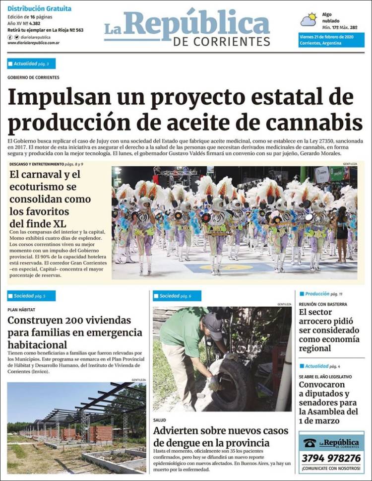 Portada de La República de Corrientes (Argentina)