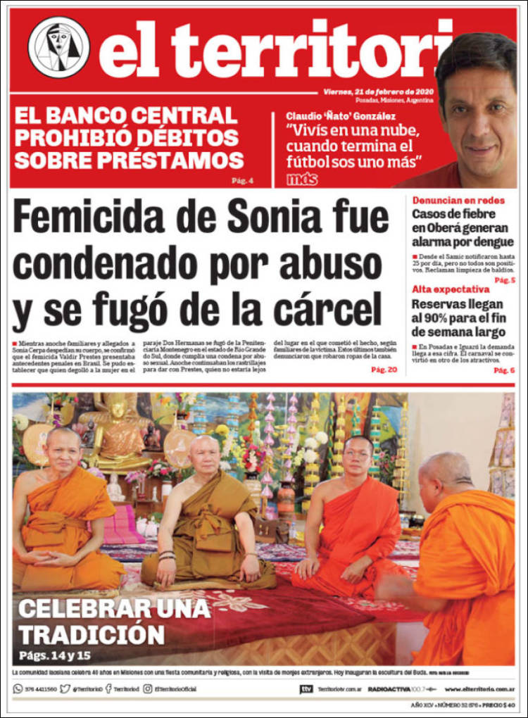 Portada de El Territorio (Argentina)