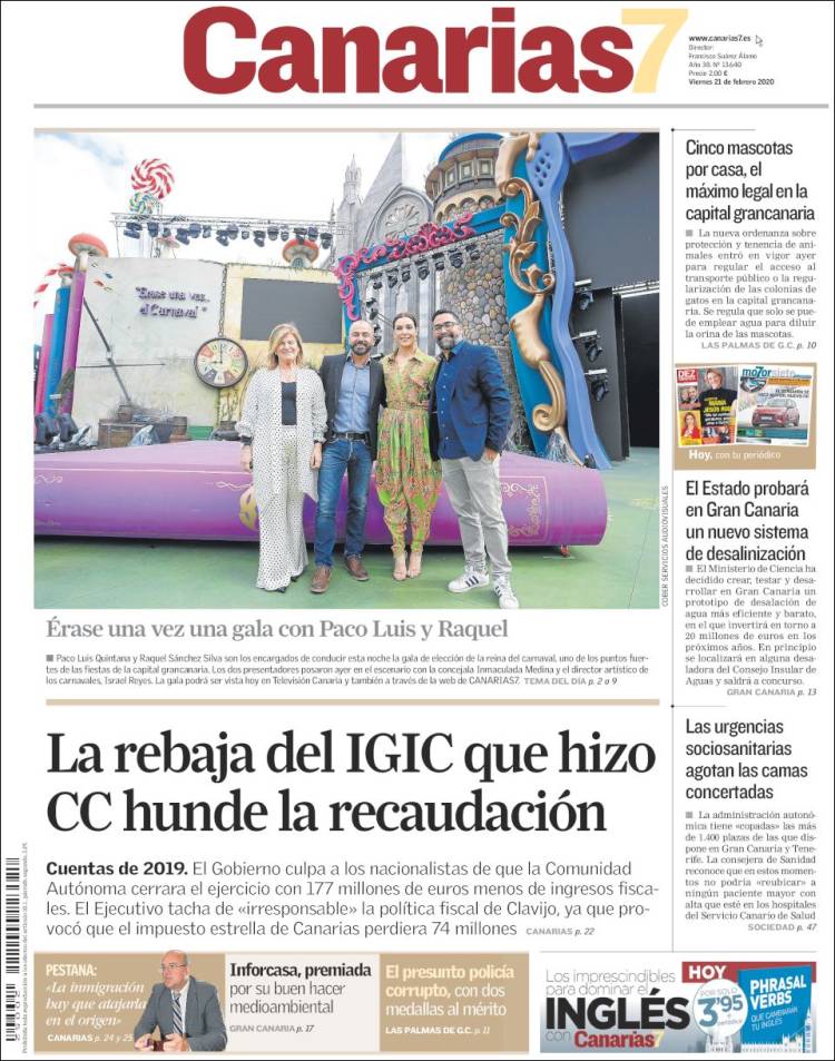 Portada de Canarias 7 (Espa&ntilde;a)