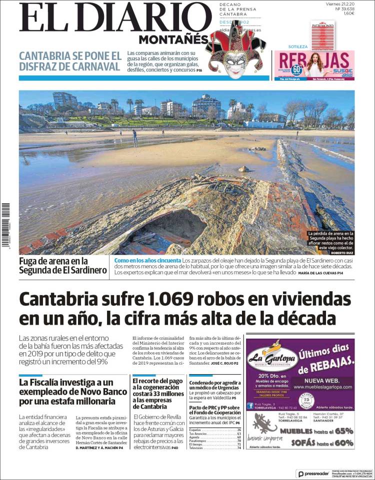 Portada de El Diario Montañés (Espa&ntilde;a)