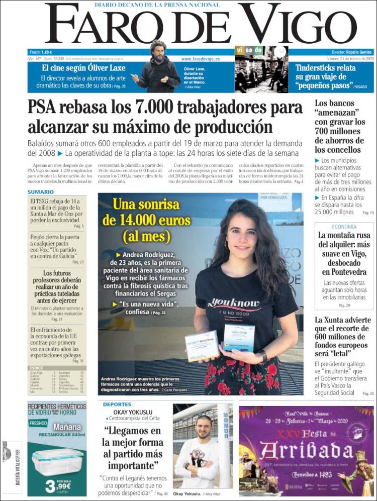 Portada de Faro de Vigo (Espa&ntilde;a)