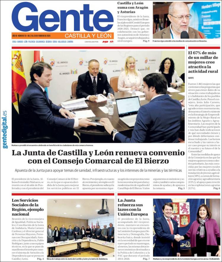 Portada de Gente en Valladolid (Espa&ntilde;a)