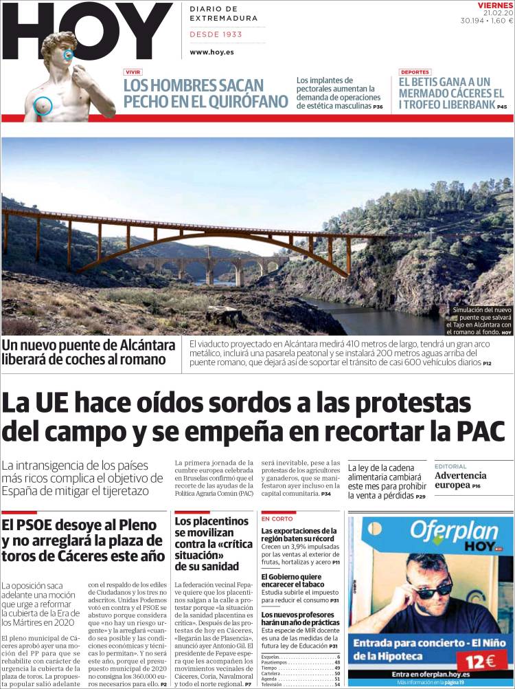 Portada de Hoy - Caceres (Espa&ntilde;a)