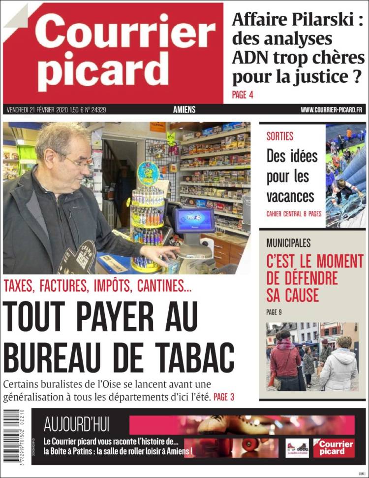 Portada de Courrier Picard (Francia)