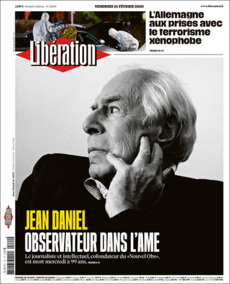 Portada de Libération (Francia)