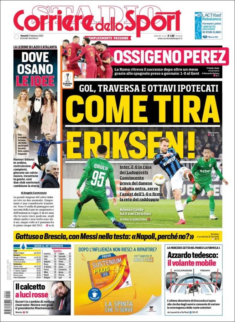 Portada de Corriere dello Sport (Italia)