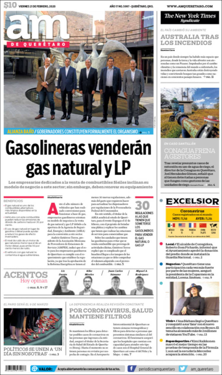 Portada de A.M. Querétaro (México)