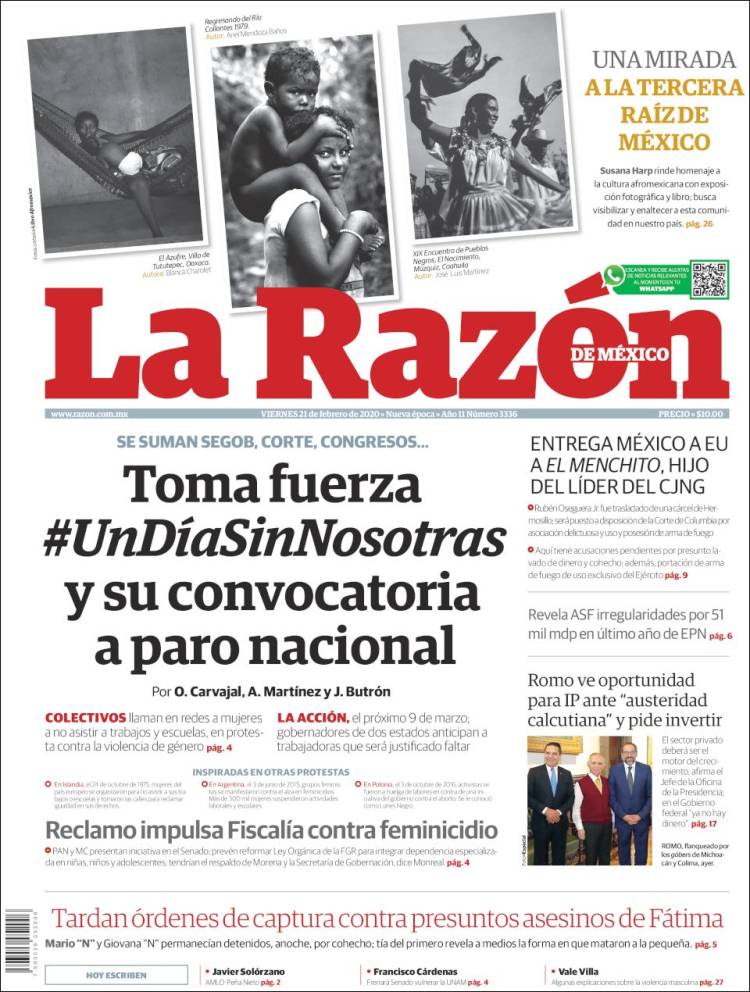 Portada de La Razón (México)