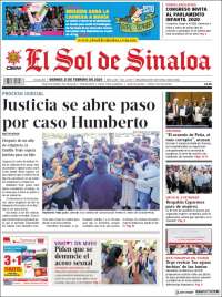 Portada de El Sol de Sinaloa (México)