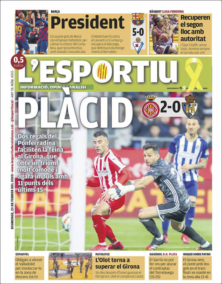 Portada de L'Esportiu : Girona (Espa&ntilde;a)