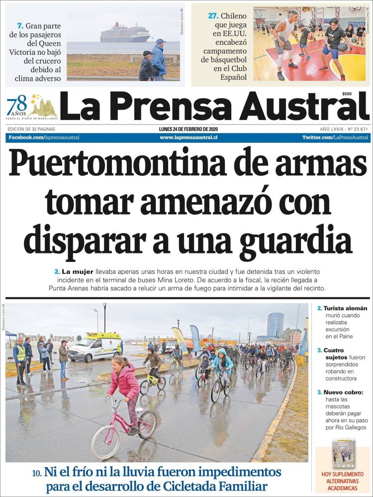 Portada de El Magallanes (Chile)