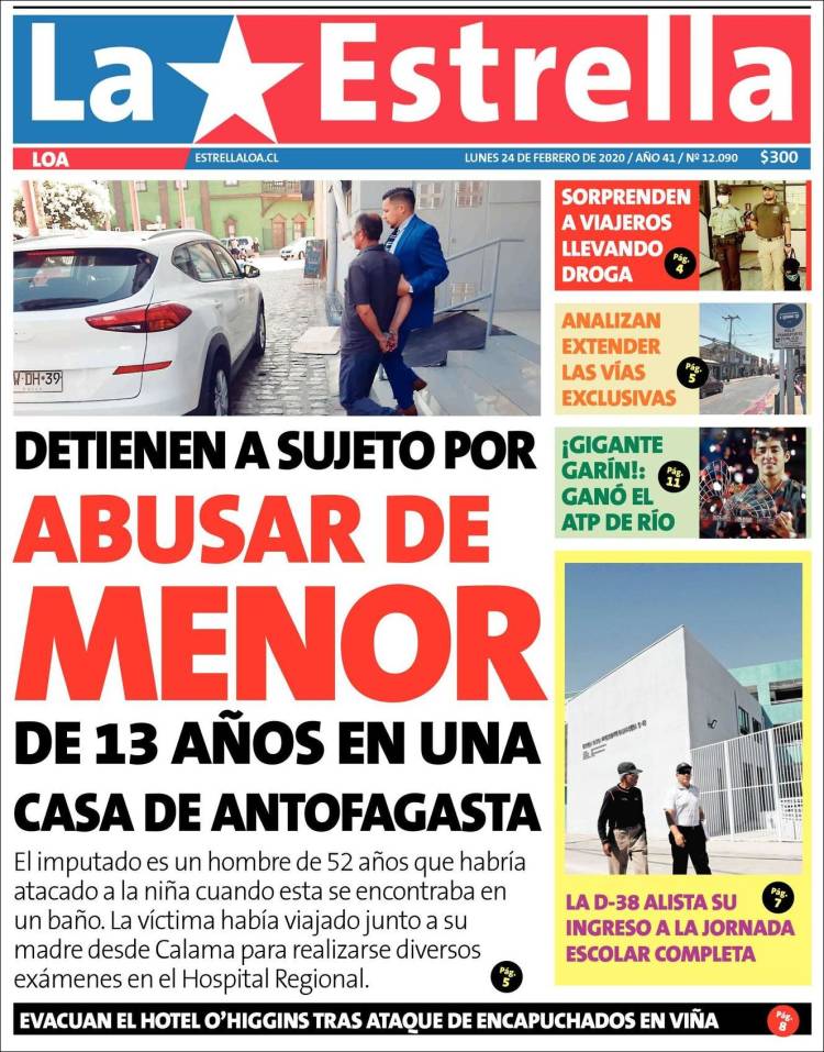 Portada de La Estrella de Loa (Chile)