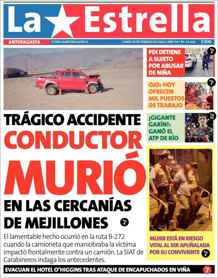 Portada de La Estrella del Norte (Chile)