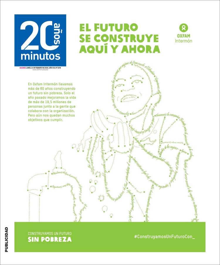 Portada de 20 Minutos - Madrid (España)