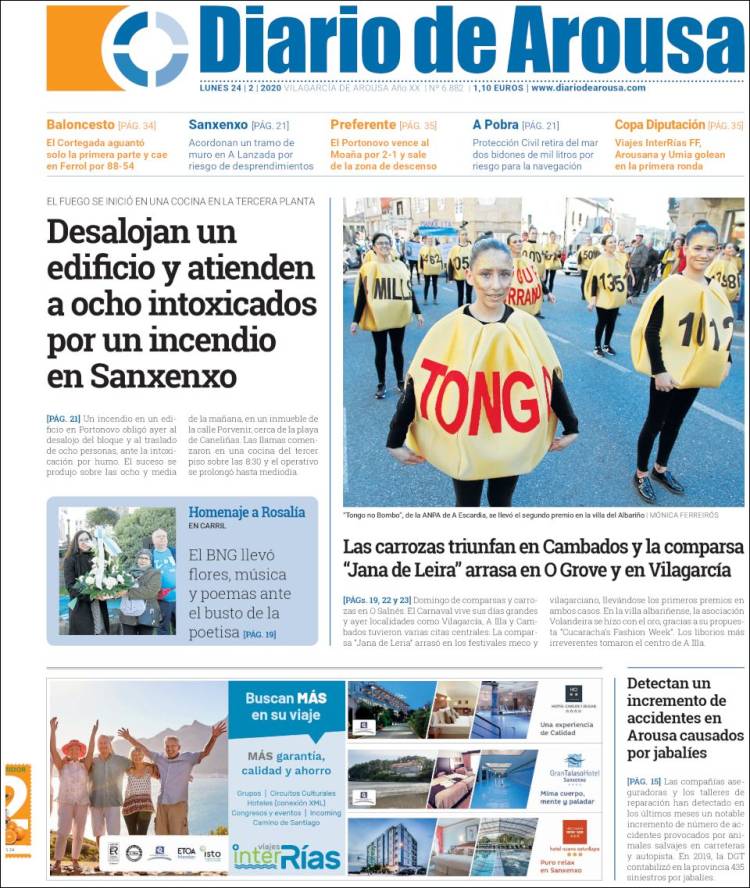 Portada de Diario de Arousa (España)