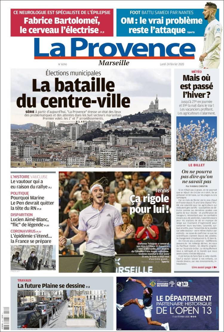 Portada de La Provence (Francia)