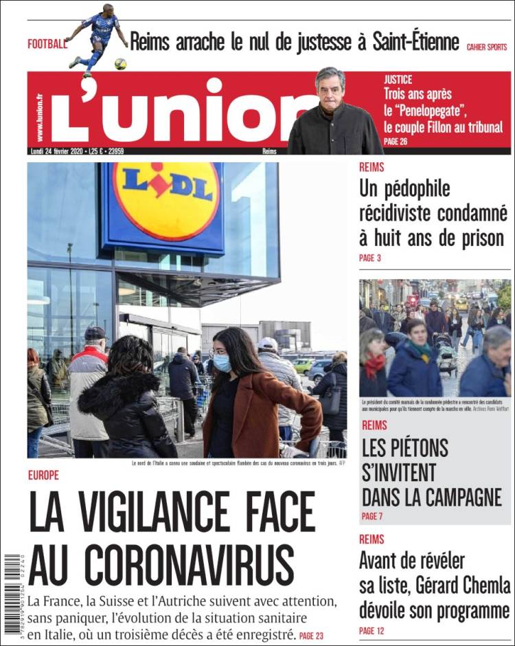 Portada de L'Union (Francia)